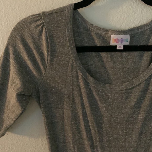 XS Solid Gray/Grey LuLaRoe Nicole Dress - NWOT - Picture 2 of 6